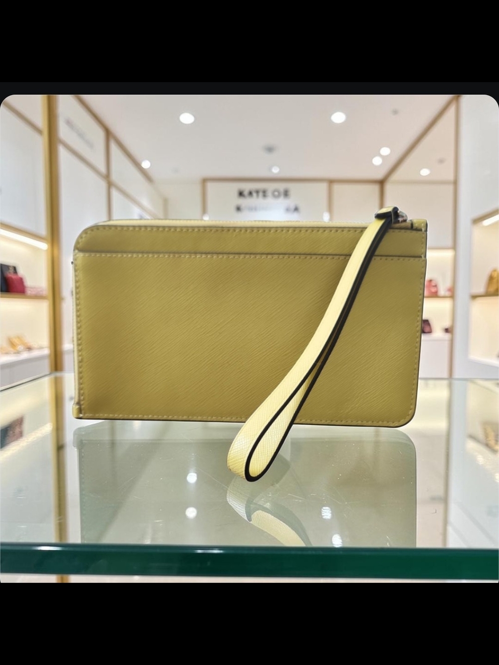 Kate Spade New York Lemon Yellow Saffiano Leather Wristlet NWOT - Picture 5 of 5
